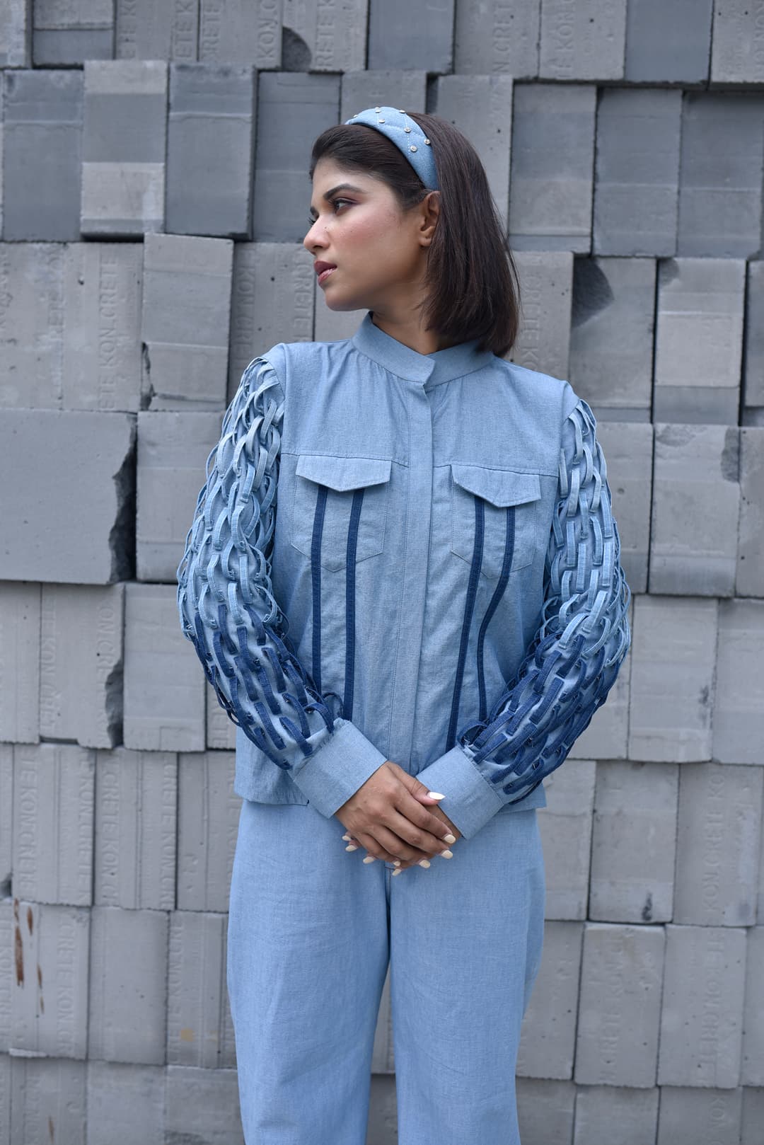 Denim loop jacket